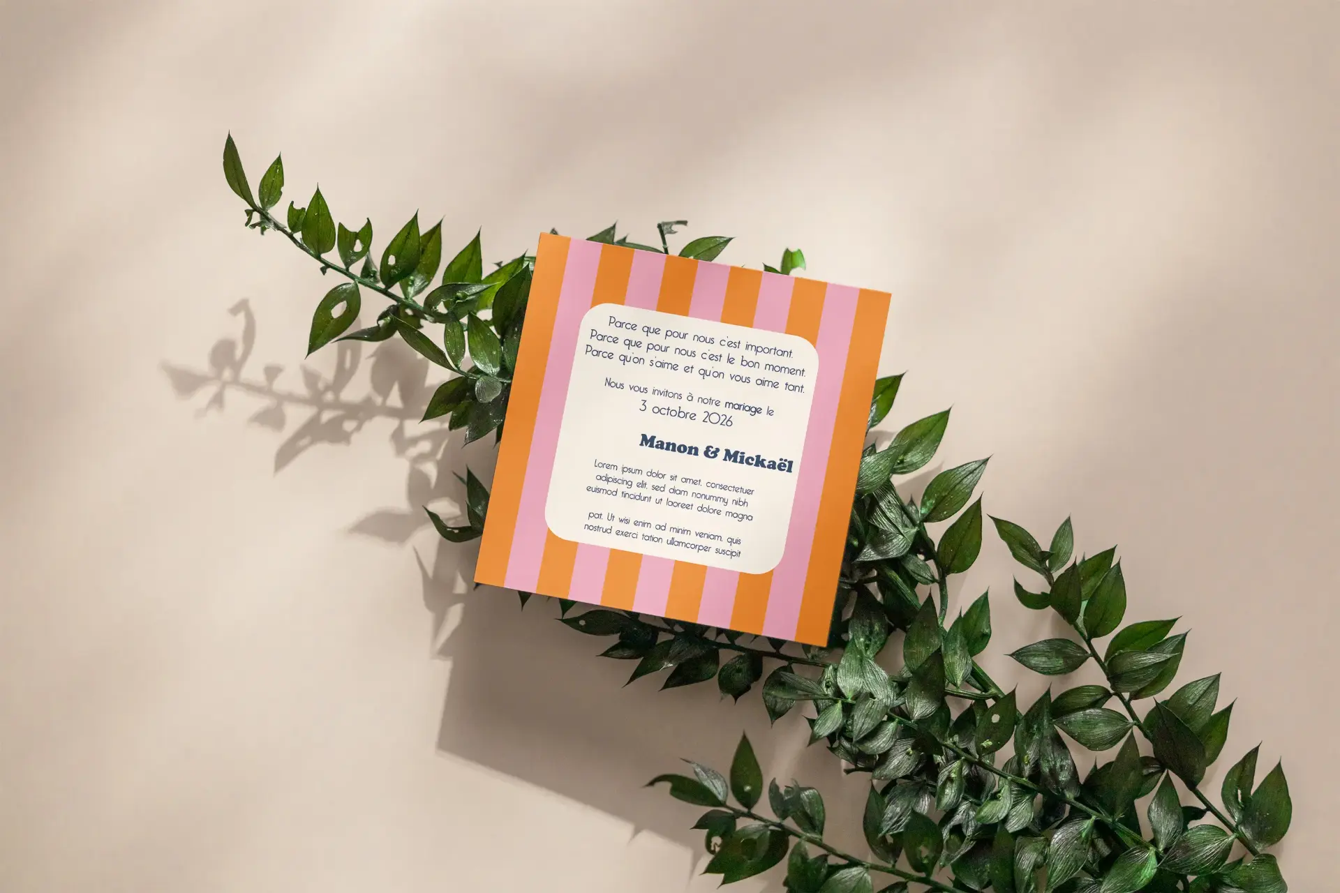 Mariage M&M | Faire-part